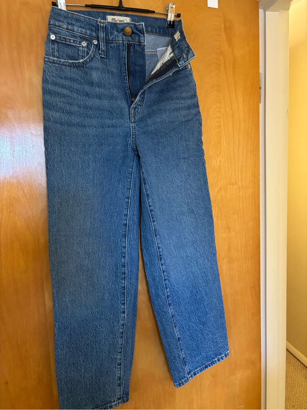 Madewell Women's Blue Ankle Crop Straight Jeans
